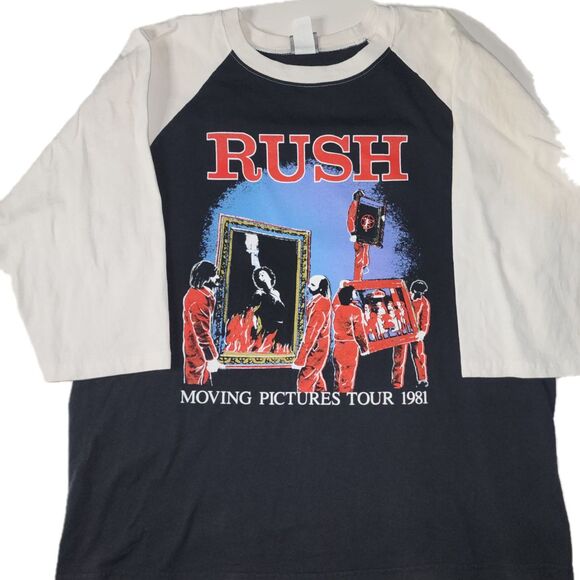 AA Other - Vintage RUSH Moving Pictures World Tour 1981 Raglan T-Shirt Size L